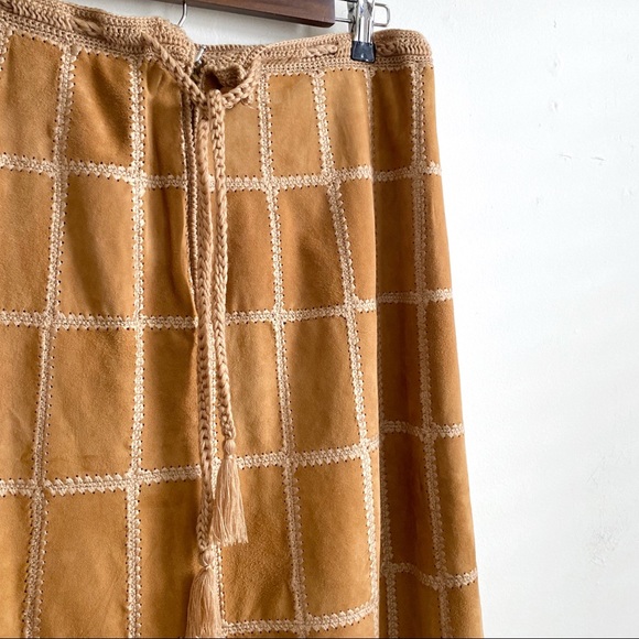 Vintage 70's Suede Skirt/Vest Set Medium - Picture 12 of 15